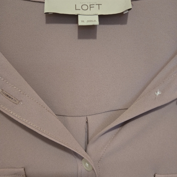 [EUC] New York & Co Womens Sz XL Blouse Top Lilac Purple Convertible 3/4 Sleeve - Picture 2 of 8